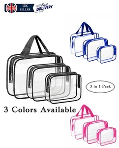 Kosmetik Make-up Kulturbeutel transparent PVC Reise Waschtasche - Bild 1 von 5