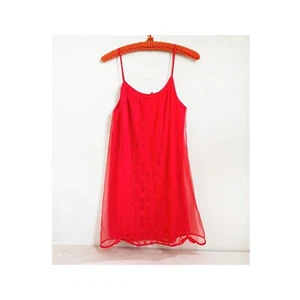 Pippa-Dee Red Short Negligee Nighty Size S/M 1960s British Babydoll Nightgown - Picture 1 of 9