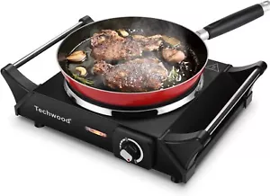 Hot Plate Portable Electric Stove 1500W Countertop Single Burner 7.5" Cooktop - Picture 1 of 8