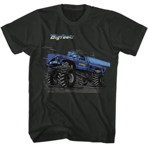 Camiseta Bigfoot Original Azul Monster Truck Zoom Rayas Para Hombre - Imagen 1 de 6
