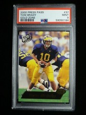 2000 Press Pass #37 Tom Brady Gold Zone RC Rookie PSA 9 Mint
