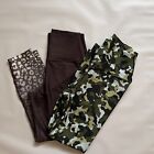 Carbon38 Camo/Leopard High Rise Leggings Size Small Lot of 2