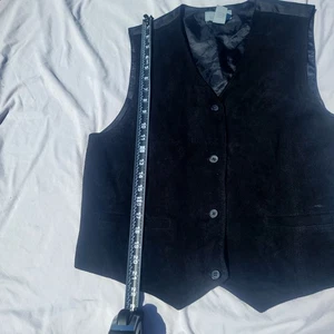 Vintage 90er tolle Northwest Wildleder Leder Weste Herren M Western verstellbar gefüttert - Bild 1 von 11