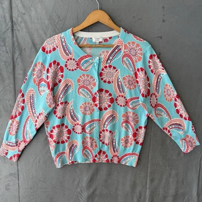 Crown and Ivy Floral Paisley Print Cardigan Sweater XL Women's Long Sleeve - Image 1 of 4
