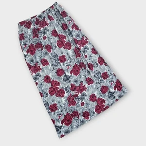 Vintage 90s Midi Maxi Skirt Kathy Ireland Womens XL Floral Grunge Witchy - Picture 1 of 6