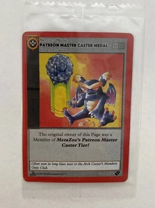 Metazoo Master Caster Patreon Medal Promo - VERY Rare! - Sealed NM - Picture 1 of 9