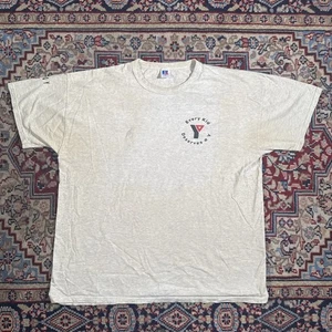 Vintage 90s Flushing YMCA Grey Russell T Shirt Size XL Vtg - Picture 1 of 11