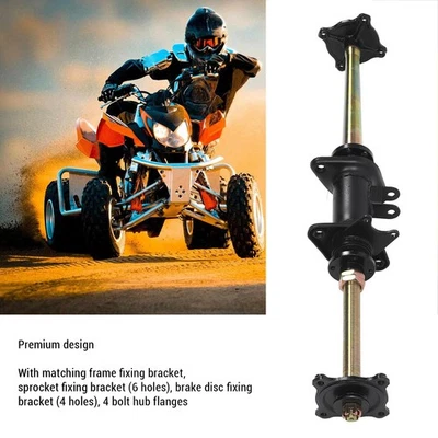 810mm 31in Go Kart Rear Live Axle With Frame Fixing Bracket And 4 Hub F NEW - image 1 of 4