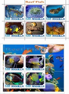 Stamp blocks complete  Reef Fish Angulla 2011 - Picture 1 of 1