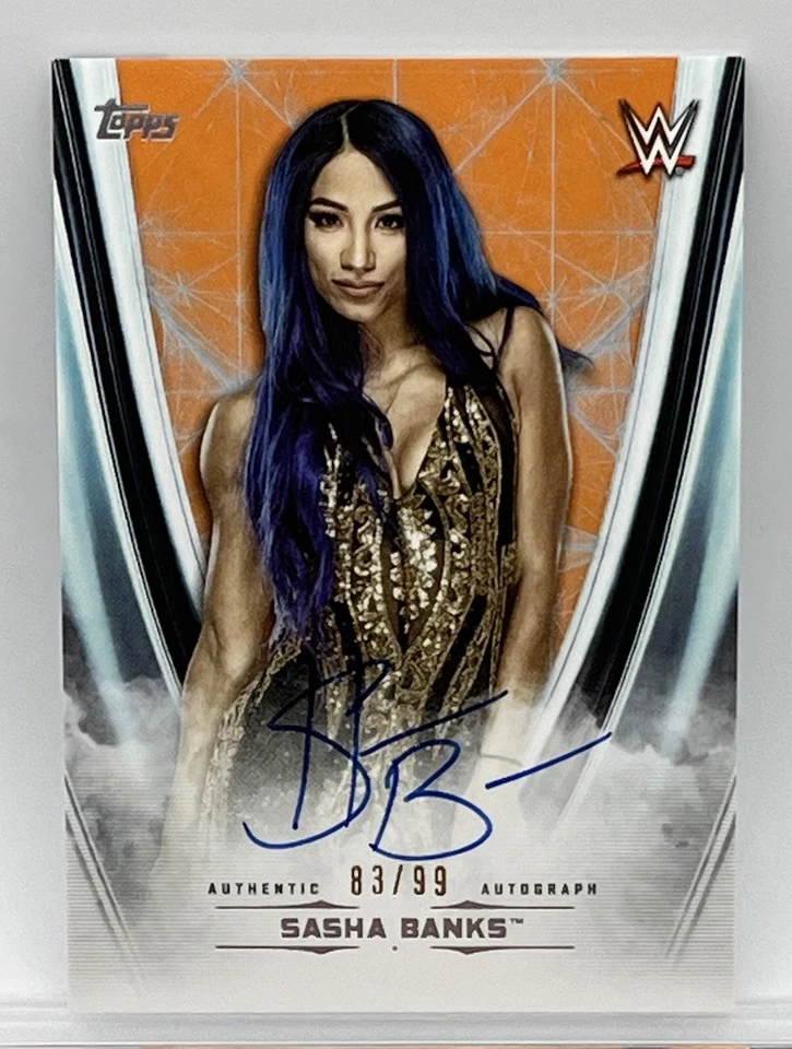 SASHA BANKS - 2020 TOPPS WWE UNDISPUTED AUTOGRAPHED / SIGNED CARD - #83/99 - Image 1 of 4