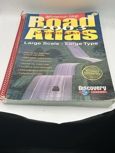 2003 Road Atlas US Large Scale - Large Type American Map Discovery Channel - Imagen 1 de 3