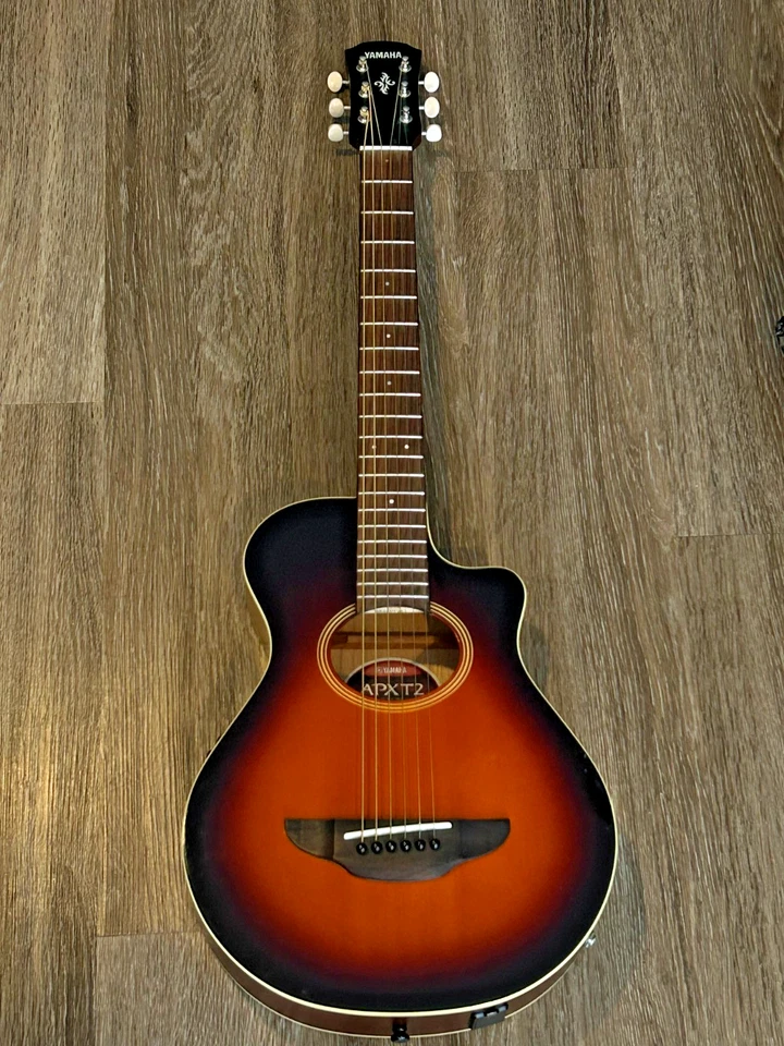 Yamaha APXT2 3/4 Thinline Acoustic-Electric Cutaway Guitar Old Violin Sunburst - Image 1 of 4