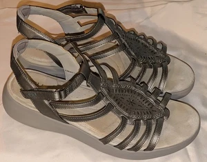 JBU Jambu Women’s Size 8.5 M Silver Pewter Wedge Strappy Sandal - Picture 1 of 11