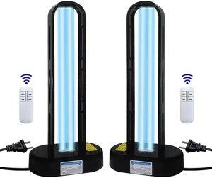 BAIMNOCM UV-C Lamp for Dust Mite 38 Watt 2 Pack, UVC Germicidal Lamp with Rem... - Picture 1 of 7