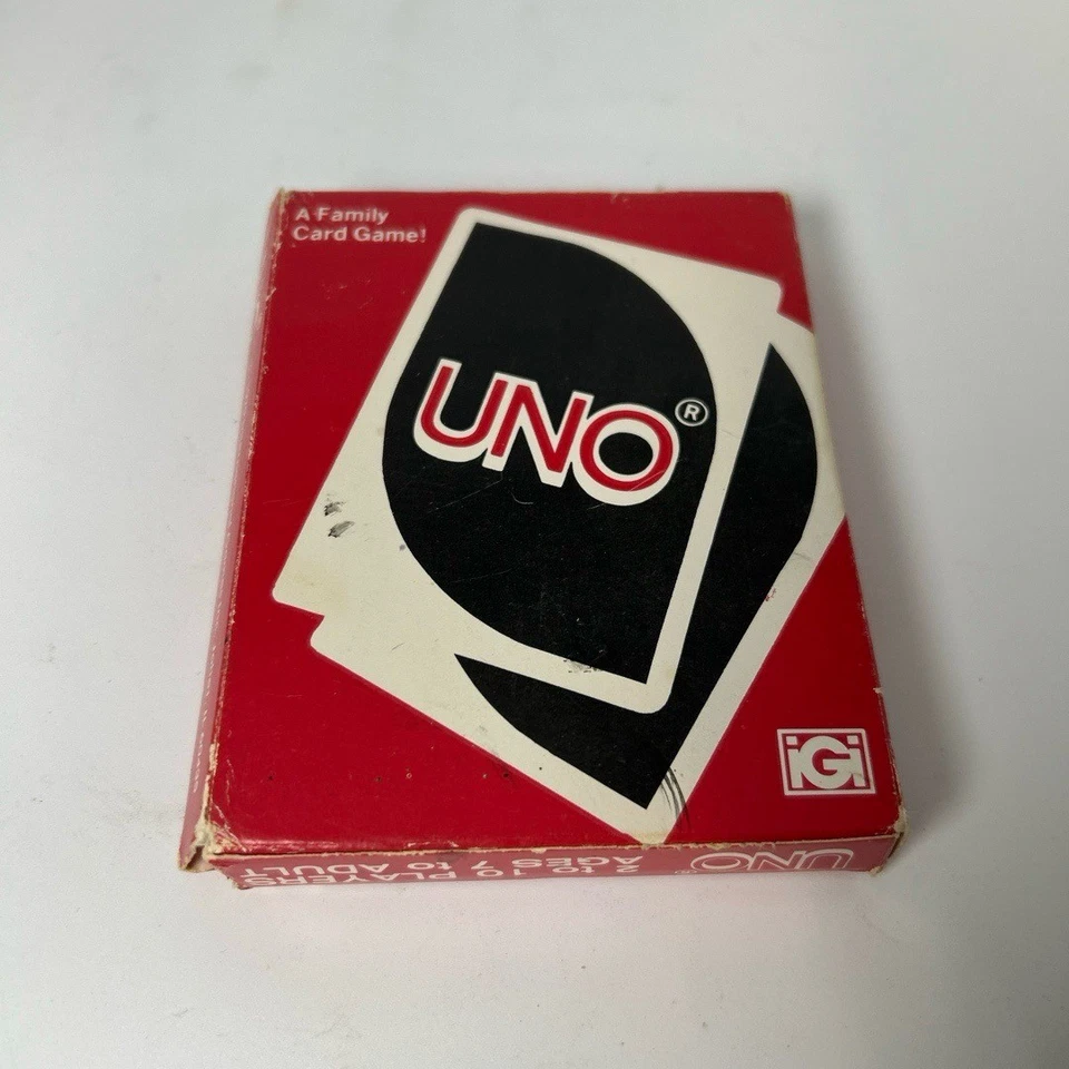 UNO Card Game Ages 7+ Family Red Box Classic Fun Vintage Collectible - Image 1 of 4