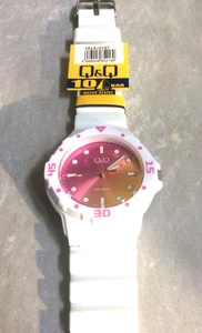 Q&Q by Citizen VR19J024Y Women's Watch 10BAR Waterproof Pink & Orange Dial New! - Picture 1 of 2
