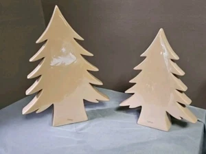 2 Zodax Teton Ceramic Trees Tan Brown - Picture 1 of 10