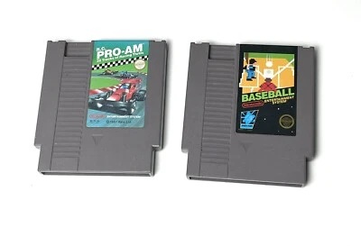Vintage RC Pro Am & Baseball Nintendo Game NES - 2 Two Game Lot - Image 1 of 4
