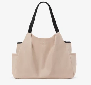 Kate Spade Chelsea Large Baby Diaper Bag Tote in Warm Beige with Changing Pad - Picture 1 of 7