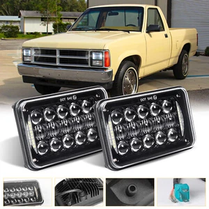 for Dodge Dakota Pickup 1987-1990 Halo 2x LED Headlight with DRL Hi/Lo 4X6" Beam - Picture 1 of 12