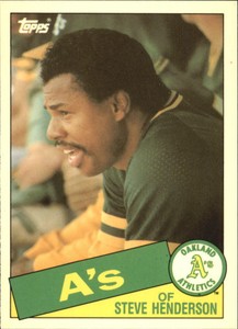 1985 Topps Traded Tiffany Baseball Card #50T Steve Henderson