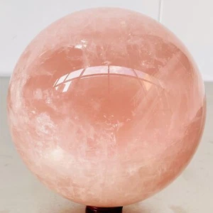 Esfera de cuarzo rosa natural bola de cristal Reiki curación 6360G - Imagen 1 de 12