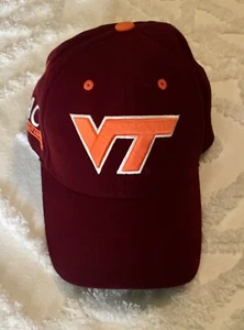 VTG. VIRGINIA TECH HOKIES ATLANTIC COAST CONFERENCE HOOK & LOOP TRUCKER HAT! - Picture 1 of 9