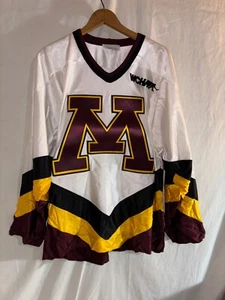 Vintage 1990er Minnesota Golden Gophers Hockey Trikot Herren L weiß genäht - Bild 1 von 3