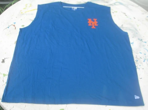 NEW ERA & MLB SIZE 2XL MENS NEW YORK METS SLEEVE LESS SHIRT BLUE EST 1962 Cover