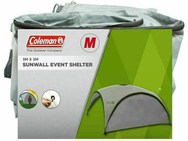 Coleman 2000028642 3x3m Sunwall Event Shade Shelter, Medium - Silver