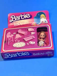 Vintage 1976 Barbie Baby-sits baby doll No. 7882 Mattel in Original Box Taiwan🍼 - Picture 1 of 20