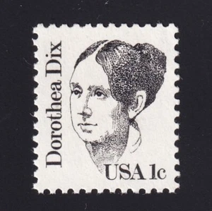 1844 1c Dorothea Dix, Great Americans Issue, Perf 11.2 Small Block Tagged, MNH - Picture 1 of 1