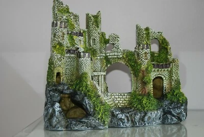 Superbe Grand Classique Vieux Ruine Ancien Château Ruine 31 x 26 x 15 CM - Photo 1/4