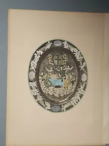 1901 FOTOGRABADO A TODO COLOR DE UN PLATO DE ESMALTE OVALADO POR LEONARD LIMOSIN - Imagen 1 de 3