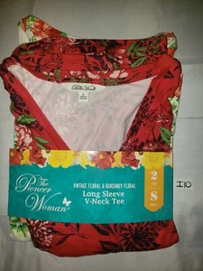 Juego de 2 camisas florales de manga larga Pioneer para mujer talla pequeña - Imagen 1 de 2