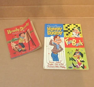 Vintage Posten 2 Whitman Howdy Doody lustiges Buch Mal- und Aktivitätsbuch USA - Bild 1 von 12