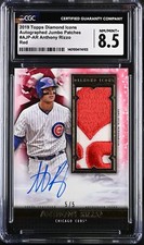 Anthony Rizzo Diamond Icons #AJP-AR Red Autographed Jumbo Patches CGC 8.5 Topps