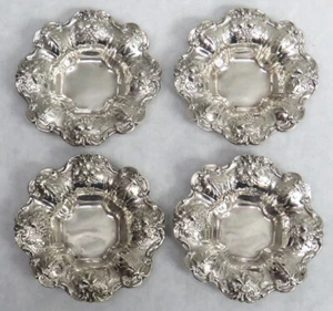 (4) PLATOS DE NUEZ DE ALMENDRA FRANCIS I DE PLATA ESTERLINA CAÑA Y BARTON X 569 - Imagen 1 de 3