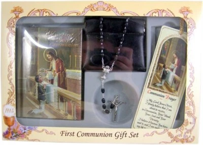 My First Holy Communion Gift Set with Mass Book, Rosary, and Bookmark (Boys)