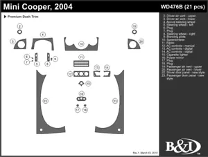 MINI COOPER 2004 DASH TRIM KIT b - Imagen 1 de 1