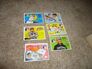 1980 Fleer Baseball World Series 6 Cards FANTASTIC SHAPE 1902 / 1908 COMB SHIP - Picture 1 of 3