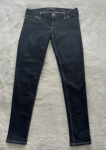 Bardot Denim Jeans, Size 12, Button Fly, Dark Blue, Skinny Low Rise, Made In Aus - Picture 1 of 10