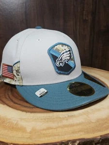 Philadelphia Eagles New Era 59Fifty LP Salute To Service Fitted Hat Size 7 7/8 - Picture 1 of 15