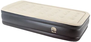 Single High Raised Inflatable Air Bed Mattress Airbed With Builtin Electric Pump - Picture 1 of 8