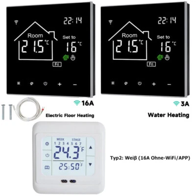 LCD Raumthermostat Digital Raumtemperaturregler Raumregler Fußbodenheizung WLAN - Bild 1 von 4