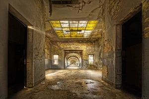 Fotomural TÚNEL NO TEJIDO CONSTRUCCIÓN BRUTA (6486S)-extensión habitación salón papel pintado XXL - Imagen 1 de 1