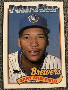 1989 Topps #343 Gary Sheffield RC Rookie Karte Milwaukee Brewers - Bild 1 von 2