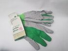 1x COTTON FLORAL GARDENING GENERAL WORKING GLOVES RUBBER DOTTED