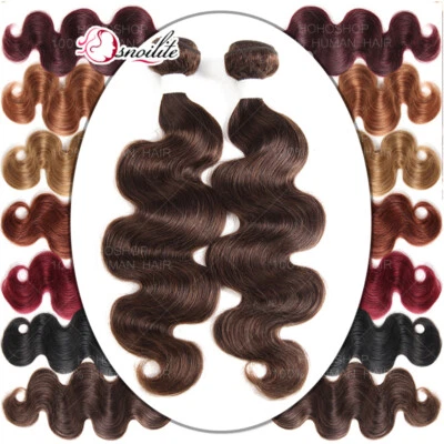 S-NOILITE 100% REMY Echthaar Weft Tressen 100Gr Haarverlängerung Extensions Echthaartresse