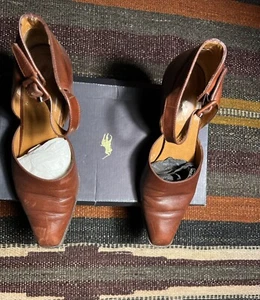 Ralph Lauren Marrón Zapatos de Salón Robynn En Ternera Pulido Hecho España 36.5 - Imagen 1 de 11